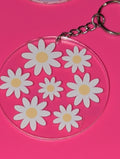 White flower keychain