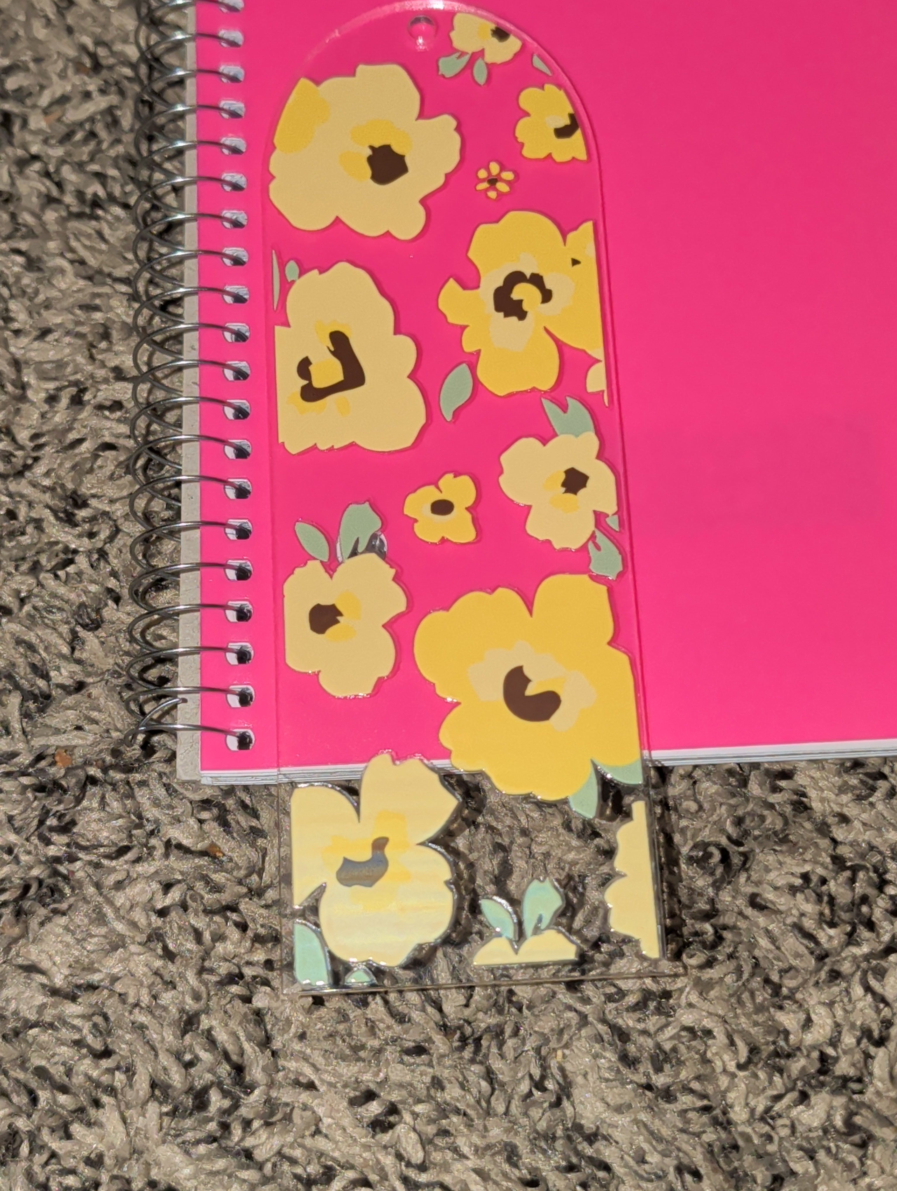 Yellow flower bookmark