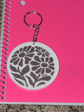 Brown flowers keychain