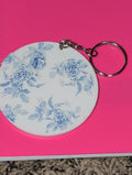 Blue flowers keychain
