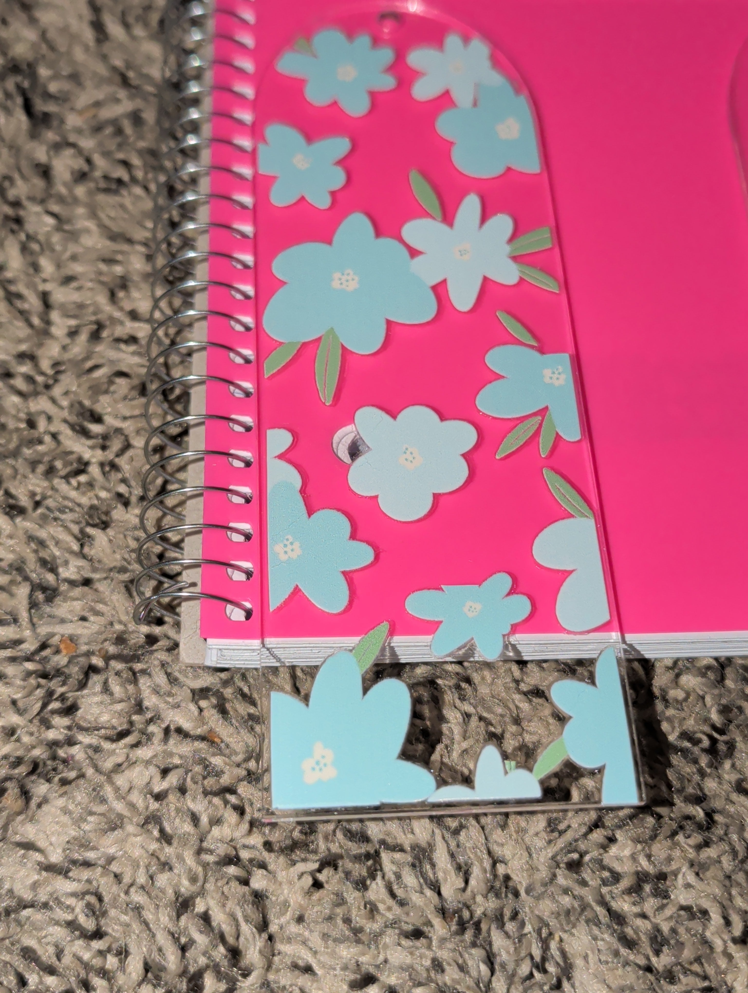 Blue flower bookmark